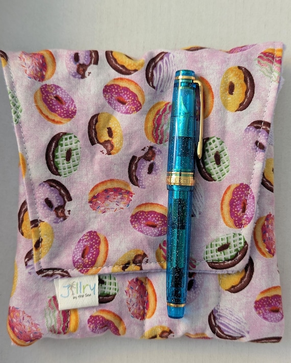 Fabric 8 Pen Mini Pouch "G8mouth" Donuts Pen Case