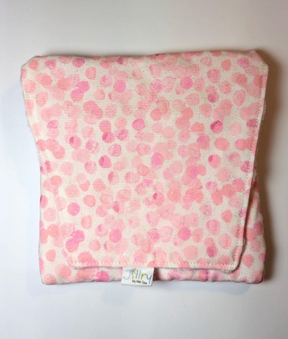 Fabric 8 Mini Pen Pouch "Gatemouth" Pink Polka Dot with Sparkle