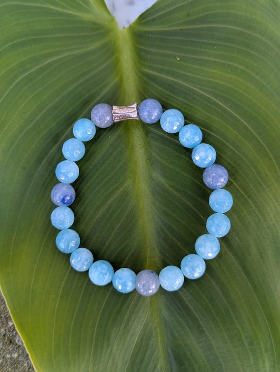 Hand Beaded Bracelet with Jade