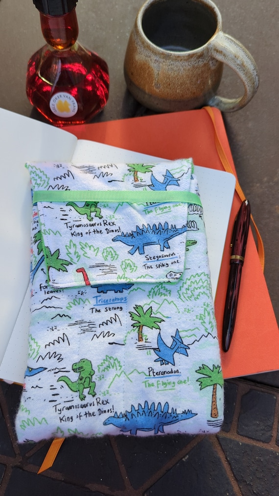 Fabric 8 Pen Pouch "Gatemouth" Dinosaurs