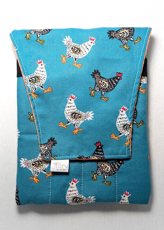 Fabric 8 Pen Pouch "G8mouth" Chickens