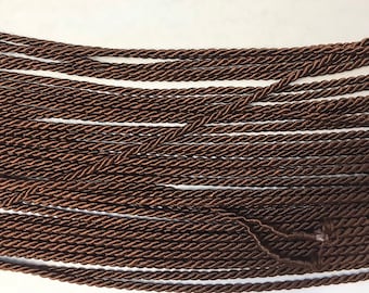 Coco Brown 1/4" Cable Cord ~ Sold by the Yard