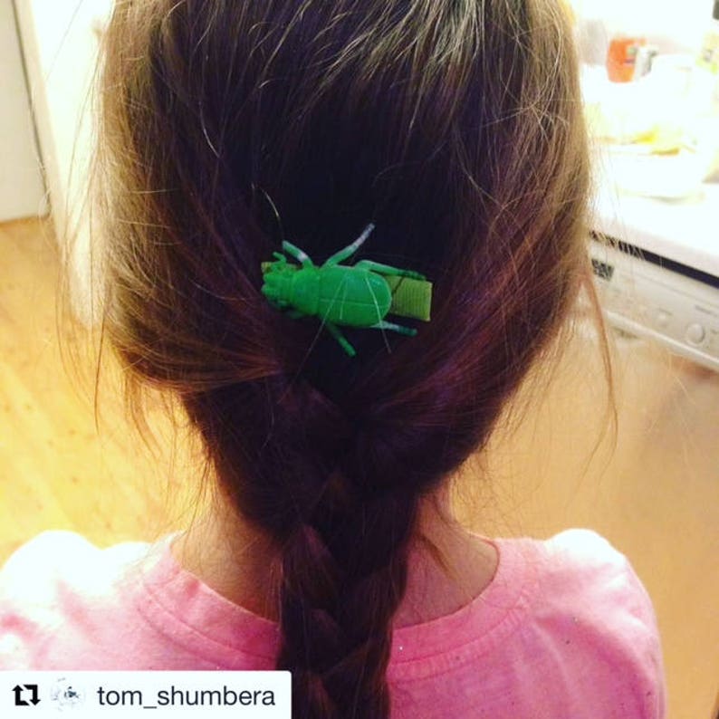 SET of 3 bug hair clips Boy Hair Clips Girl Bug Hair Clips Toddler Hair Clips Creepy Crawl Barrettes Halloween