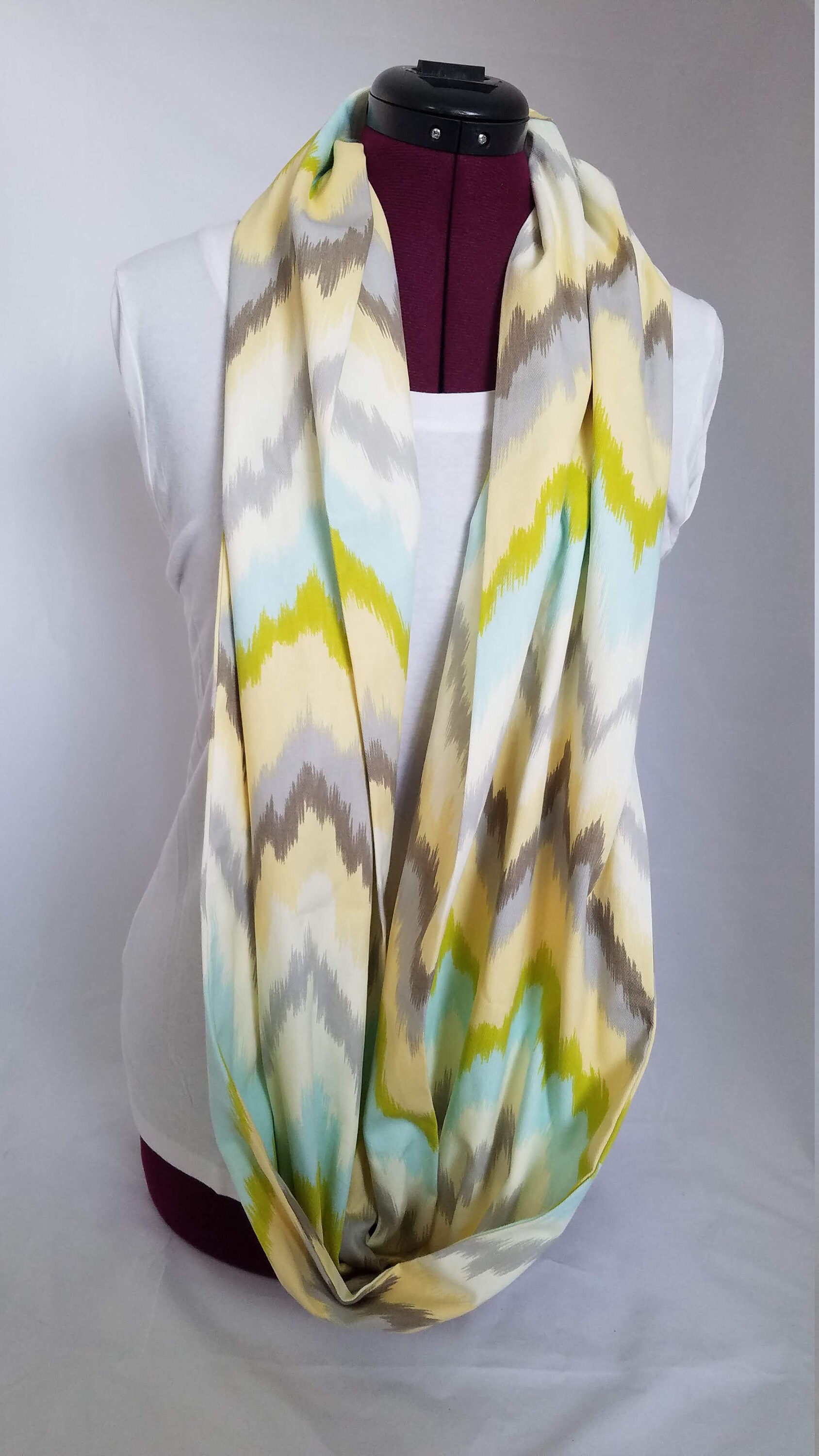 Yellow Scarf Gray Scarf Blue Scarf Infinity Scarf Etsy