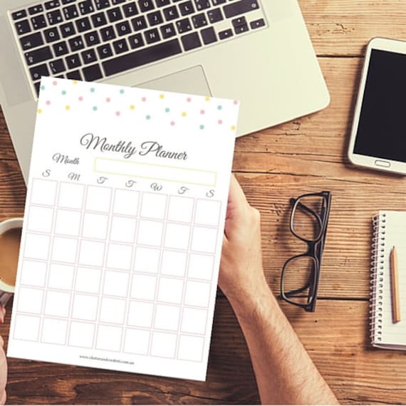 Items similar to Monthly Planner on Etsy