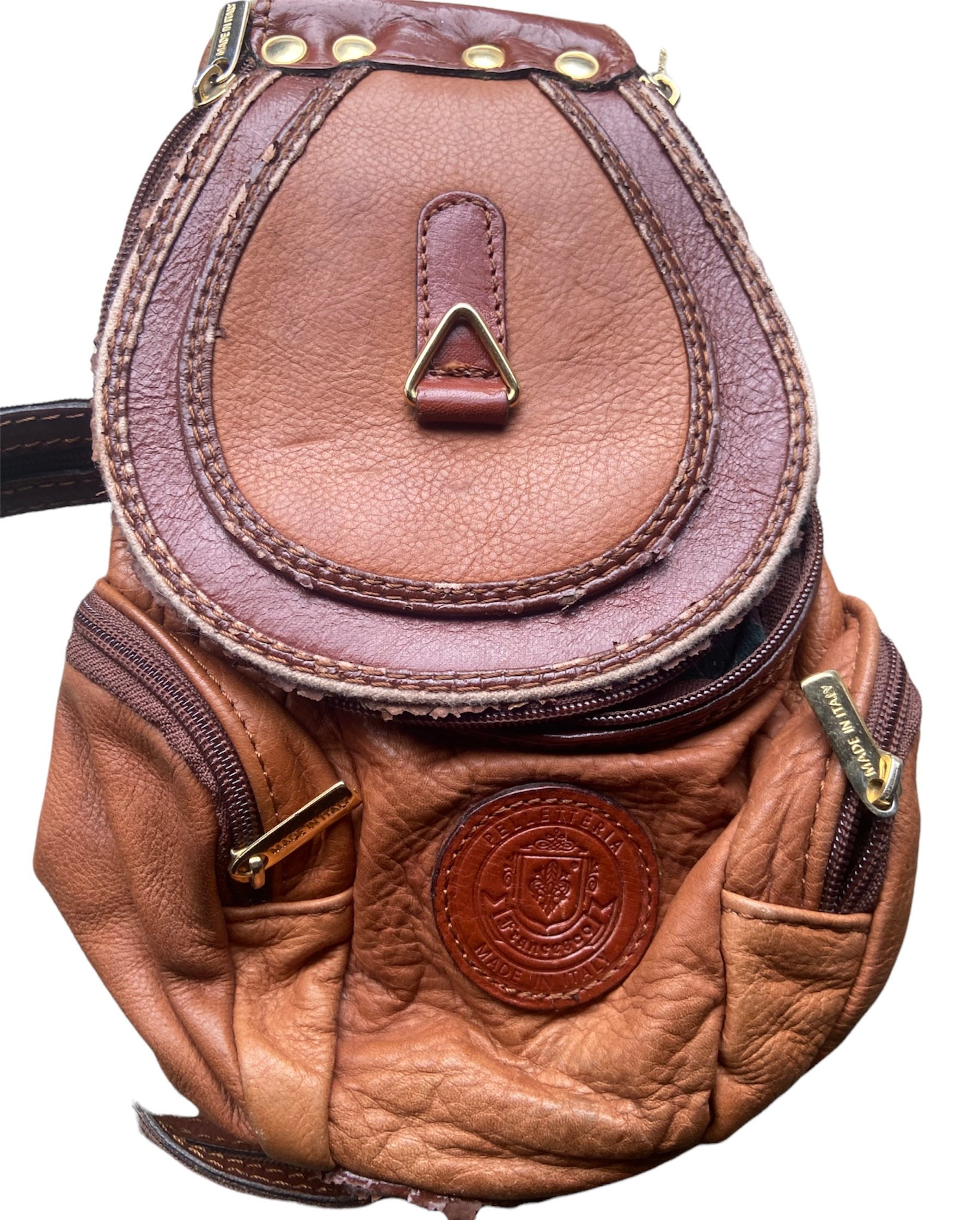 Vintage Italian Pelletteria Francesco Leather Bag - Etsy