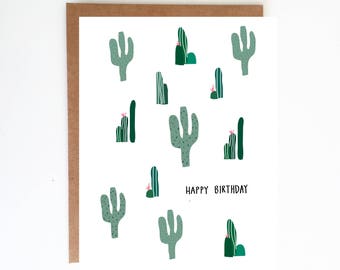 Cacti Birthday Card