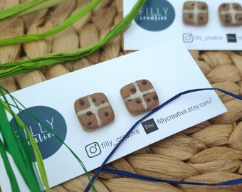 Hot Cross Buns- small studs