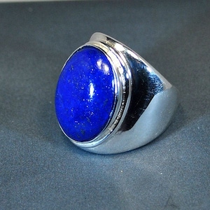 Sterling silver ring lapis