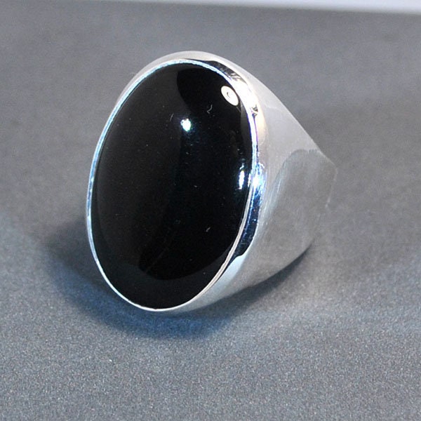 Bague chevalière onyx