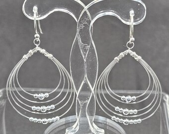 Boucles d’oreille fin argent