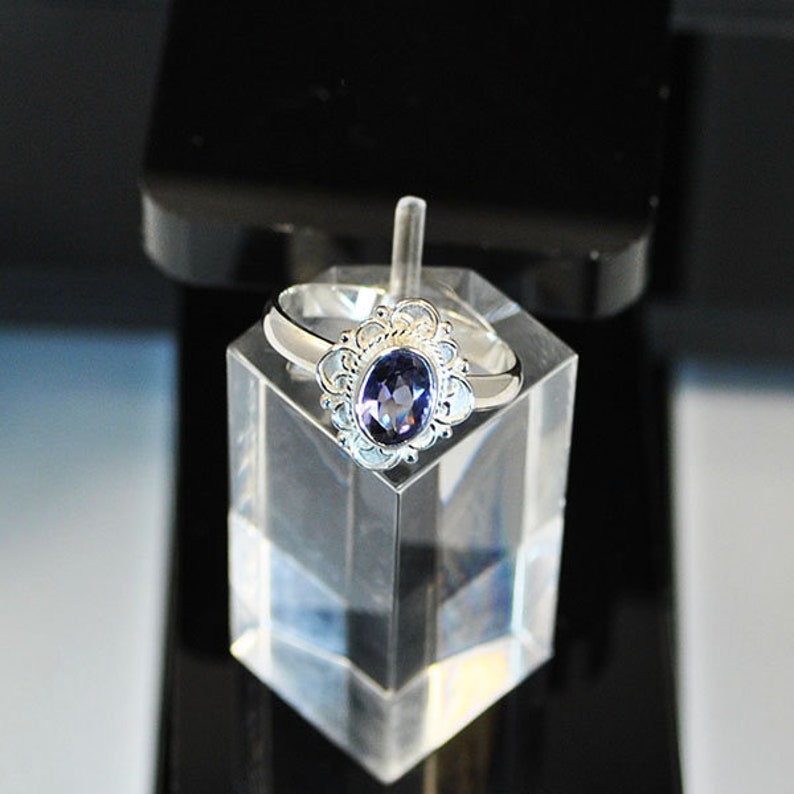 Sterling silver ring iolite image 2