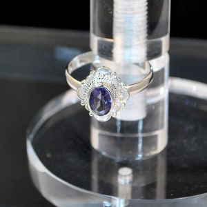 Sterling silver ring iolite image 4