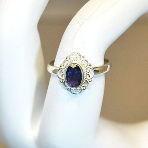 Sterling silver ring iolite image 7