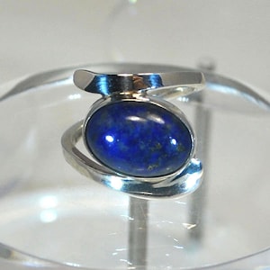 Sterling silver ring lapis