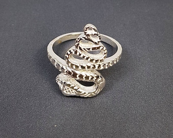 Bague argent serpent