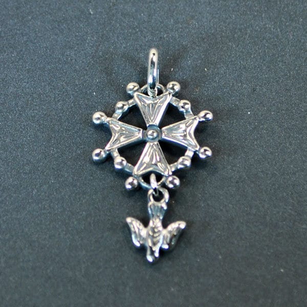 Pendentif argent croix protestante