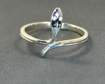 Bague serpent argent