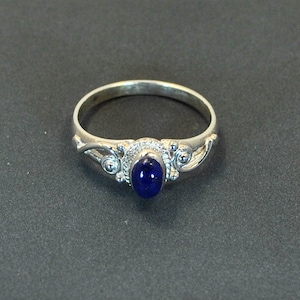 Sterling silver ring lapis lazuli