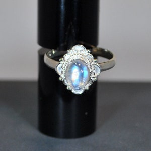 Sterling silver ring moonstone