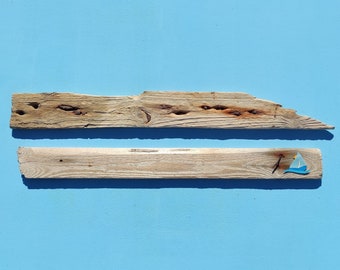 2 long flat driftwood pieces for signs.  68-74cm (26.7"-29.1")