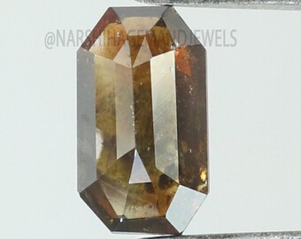 2.14 Natural Loose Diamond Hexagon Brown Color I3 Clarity 7.80 MM KR2102