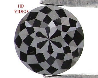 0.37 Ct Natural Loose Round Shape Diamond Black Color Round Diamond 4.00 MM Natural Loose Diamond Black Color Round Rose Cut Diamond NQ8303