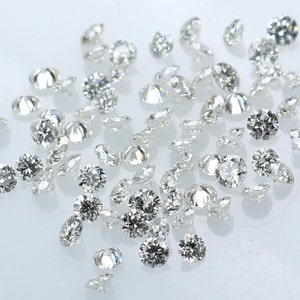 Diamante suelto natural redondo G-H Color VS1-SI1 Claridad 0,90 a 1,60 MM 25 piezas Lote NQ17
