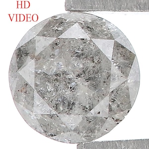 0.61 Ct Natural Loose Round Shape Diamond Salt And Pepper Round Diamond 5.15 MM Natural Diamond Gray Color Round Brilliant Cut Diamond NQ897