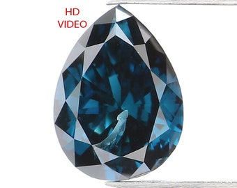 0.45 CT Natural Loose Pear Shape Diamond Blue Color Pear Cut Diamond 6.10 MM Natural Loose Diamond Pear Brilliant Cut Diamond NQ1414