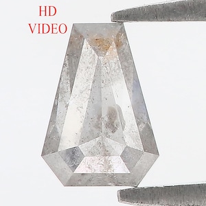 0.75 Ct Natural Loose Coffin Shape Diamond Grey Color Coffin Shape Diamond 7.00 MM Natural Diamond Grey Color Coffin Rose Cut Diamond QN1248