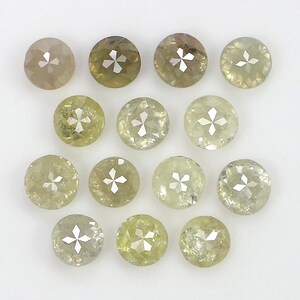 1.44 Ct Natural Loose Round Shape Diamond Yellow Color  Round Diamond 2.50 MM Natural Diamond Yellow Color Round Rose Cut Diamond NQ1681