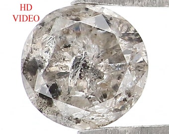 0.34 CT Natural Loose Round Shape Diamond Salt And Pepper Round Cut Diamond 4.40 MM Natural Loose Diamond Round Brilliant Cut Diamond N9493
