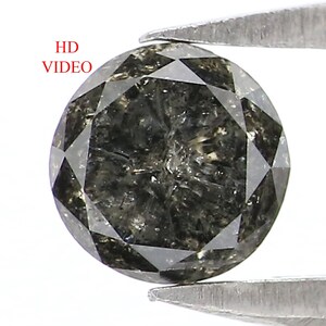 0.44 CT Natural Loose Round Brilliant Cut Diamond Salt And Pepper Round Cut Diamond 4.60 MM Natural Loose Diamond Round Shape Diamond NQ9485