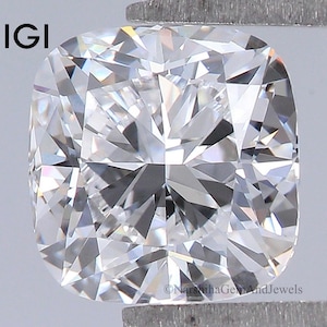1.52 CT IGI Certified Square Cushion Brilliant Cut Diamond White-D Color VVS2 Clarity Lab Grown Cushion Diamond Lab Crated CVD Diamond N2564