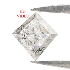 0.48 CT Natural Loose Kite Shape Diamond Salt And Pepper Kite Shape Diamond 6.25 MM Natural Black Grey Color Kite Rose Cut Diamond NQ2495