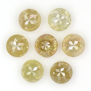 1.22 CT Natural Loose Round Rose Cut Diamond Yellow Color Round Shape Diamond 3.10 MM Natural Yellow Color Round Rose Cut Diamond NQ1742