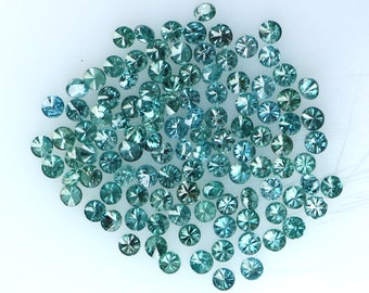 Natural Loose Diamond Round Blue Color I1-I3 Clarity 0.90 to 1.00 MM 100 Pcs Lot NQ537-1
