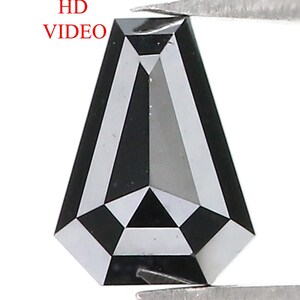 0.97 Ct Natural Loose Coffin Shape Diamond Black Color Coffin Shape Diamond 7.55 MM Natural Loose Diamond Coffin Rose Cut Diamond NQ2557