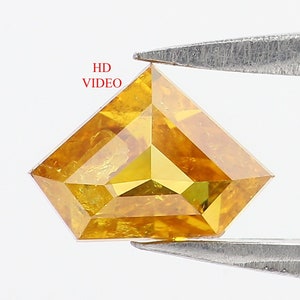 Natural Loose Shield Diamond, Yellow Color Shield Diamond, Natural Loose Diamond Shield Rose Cut Diamond 0.70 CT Shield Shape Diamond KDN549