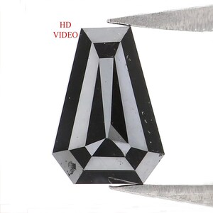 1.25 Ct Natural Loose Coffin Shape Diamond Black Color Coffin Shape Diamond 8.15 MM Natural Loose Diamond Coffin Rose Cut Diamond NQ2476