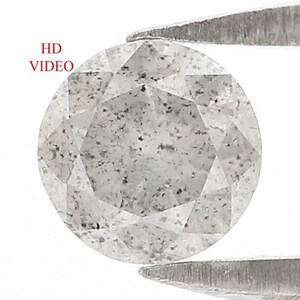 0.34 CT Natural Loose Round Cut Diamond Salt And Pepper Round Diamond 4.40 MM Natural Diamond Grey Color Round Brilliant Cut Diamond NQ8660