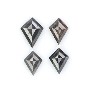 0.48 CT Natural Loose Kite Shape Diamond Salt And Pepper  Kite Diamond 4.90 MM Natural Diamond Black Grey Color Kite Rose Cut Diamond NQ2430