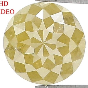 1.12 CT Natural Loose Round Rose Cut Diamond Yellow Color Round Shape Diamond 5.90 MM Natural Yellow Color Round Rose Cut Diamond NQ763