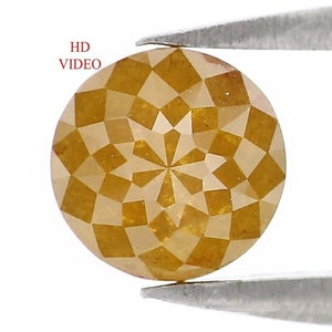0.80 CT Natural Loose Round Rose Cut Diamond Yellow Color Round Shape Diamond 5.40  MM Natural Loose Diamond Round Rose Cut Diamond NQ9988