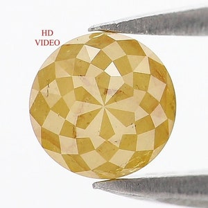 0.76 Ct Natural Loose Round Shape Diamond Yellow Color Round Cut Diamond 5.05 MM Natural Loose Yellow Color Round Rose Cut Diamond NQ1703