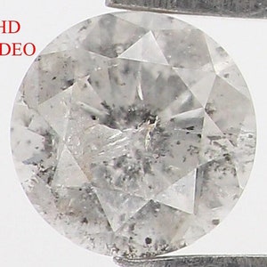 0.36 Ct Natural Loose Round Shape Diamond Salt And Pepper Round Diamond 4.50 MM Natural Black Grey Color Round Brilliant Cut Diamond NQ7368