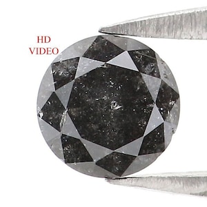 0.49 CT Natural Loose Round Shape Diamond Salt And Pepper Round Diamond 4.90 MM Natural Black Gray Color Round Brilliant Cut Diamond NQ8464