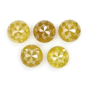 1.44 CT Natural Loose Round Shape Diamond Yellow Color Round Cut Diamond 3.70 MM Natural Diamond Yellow Color Round Rose Cut Diamond NQ694