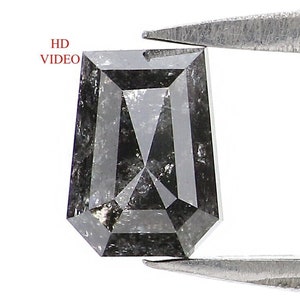 0.87 CT Natural Loose Coffin Shape Diamond Salt And Pepper Coffin Cut Diamond 6.00 MM Natural Loose Diamond Coffin Rose Cut Diamond QN8841